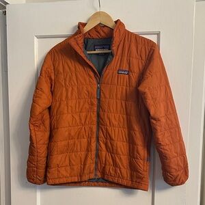 Kids Patagonia Nano Puff Brick Jacket XL 14 Rust Orange
